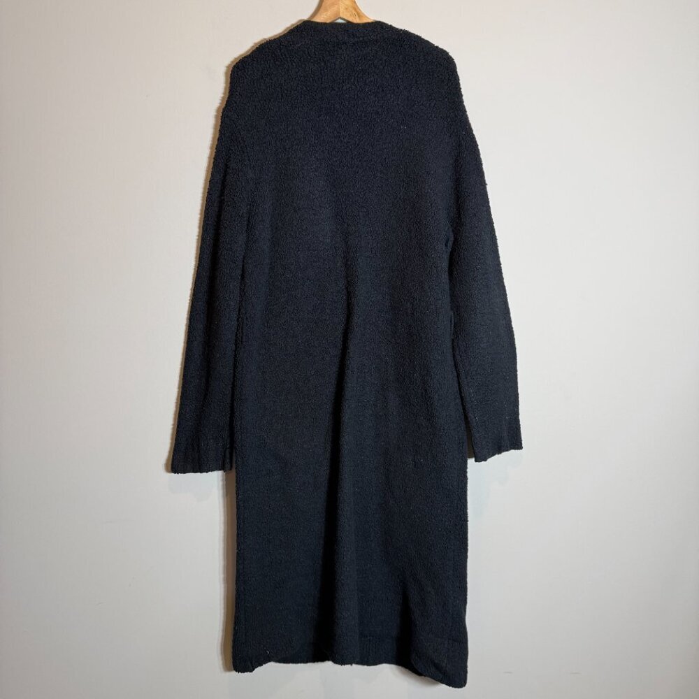 Skims Cozy Collection Teddy Long Robe Women's S/M Black Loungewear Soft Comfy - Picture 9 of 13